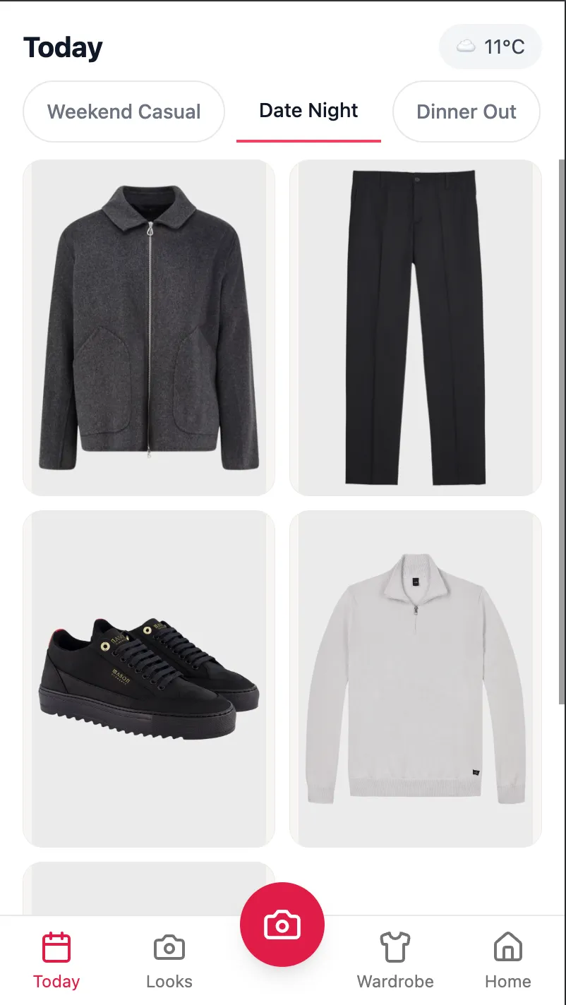 Klaed outfit suggestion — a complete look built from your own wardrobe